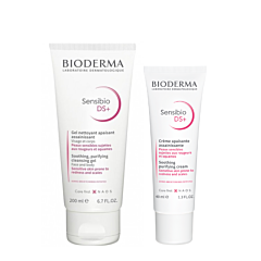 Bioderma Sensibio DS+ Reinigingsgel 100ml + Verzachtende Crème 40ml DUO -20%- 1 Stuk