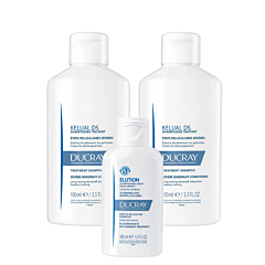 Ducray Kelual DS Verzorgende Shampoo 2x100ml + GRATIS Elution Shampoo 100ml