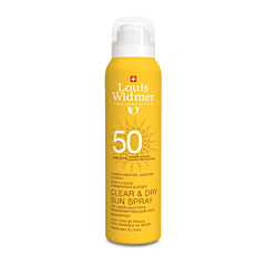 Louis Widmer Sun Clear & Dry Spray SPF50 - Zonder Parfum - 200ml