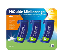 NiQuitin® Minilozenge zuigtablet 4 mg 60st. – Stoppen met Roken – Onderdrukt plotse drang naar sigaret