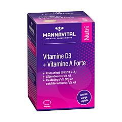 MannaVital Vitamine D3 + Vitamine A Forte - 90 Capsules