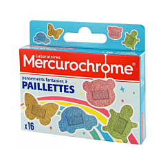 Mercurochrome 16 Fantasy Glitter Pleisters - 1 Doosje