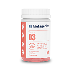 Metagenics Vitamine D 1000IE Gummies - Aardbei - 60 Stuks