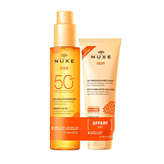 Nuxe Sun Bruiningsolie Spray SPF50 150ml + GRATIS Verfrissende Aftersun Lotion 100ml