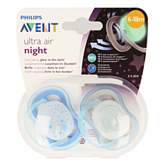 Philips Avent Fopspeen +6m Air Night - 2 Stuks