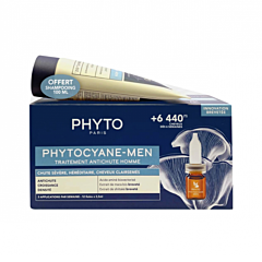 Phyto Phytocyane-Men Haaruitval Mannen 12x3,5ml Ampullen + Gratis Shampoo 100ml