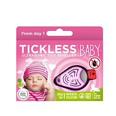 Tickless Baby Ultrasone Verjager Vlo/Teken - Roze - 1 Stuk