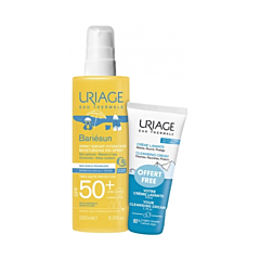 Uriage Bariésun Spray Kinderen SPF50 - 200ml + Wascrème 50ml GRATIS