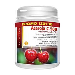 Fytostar Acerola C-500 Vitamine C Promo 120 Tabletten +30 GRATIS