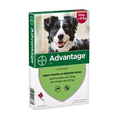 Advantage Hond 250 Spot-On Anti-Vlooien 10-25kg 4x2,5ml