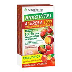 Arkovital Acerola 1000 Family Pack 45 Tabletten + 15 Gratis
