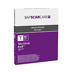 Bap Scar Care T Zelfklevend Siliconenverband Dun Transparant - 10x15cm - 10 Stuks