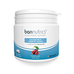 BariNutrics Calciumcitraat/Vitamine D/K2 - Kers - 90 Kauwtabletten