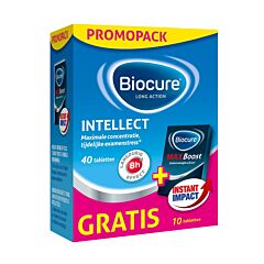 Biocure Long Action Intellect Student 40 Tabletten Promo + GRATIS Biocure Max Instant 10 Tabletten