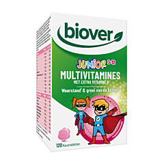 Biover Junior Multivitamines Framboos - 120 Tabletten