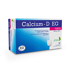 Calcium-D Forte EG 1000mg/800 I.E. Munt 90 Kauwtabletten