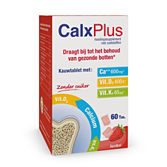 CalxPlus Aardbei - 60 Kauwtabletten