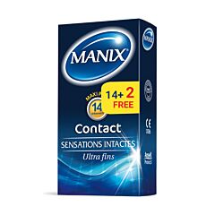 Manix Contact Ultradun Condooms Promo 14 + 2 GRATIS