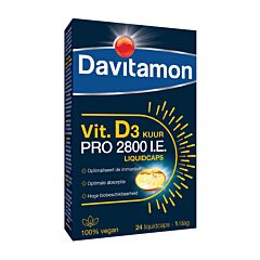 Davitamon Vitamine D3 Kuur Pro 2800 I.E. 24 Capsules