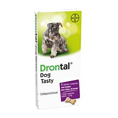 Drontal Hond Tasty Bone Ontworming 6 Tabletten