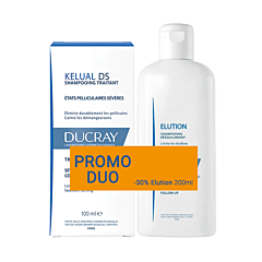 Ducray Promopack Kelual DS Verzorgende Shampoo 100ml + Elution Shampoo 200ml -30%
