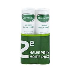 Dermalex Lippenbalsem Droge/ Gevoelige Huid Duo 2x4g Promo 2de -50%