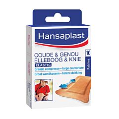 Hansaplast Elleboog & Knie Elastic Pleister 10 Patches