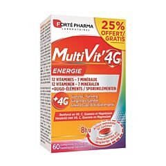 Forté Pharma Multivit' 4G Energie 60 Tabletten Promo 25% Gratis