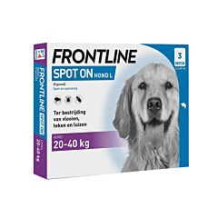 Frontline Spot-On Hond 20-40kg Vlooien/ Teken 3x2,68ml