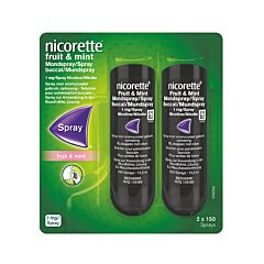 Nicorette Fruit & Mint 1 Mg Spray 2x150 Dosissen