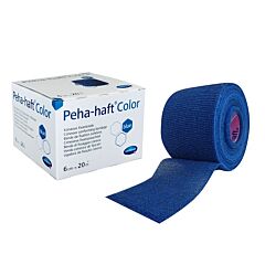Hartmann Peha-Haft Color Latexfree Blue Cohesieve Fixatiezwachtel 6cmx20m 1 Stuk
