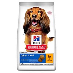 Hill's Science Plan Adult Oral Care Medium Hondenvoer - Kip - 12kg