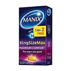 Manix King Size Max 14 Condooms + 2 GRATIS