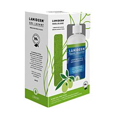 Lamiderm Clean Wasgel Olijfolie 500ml Promo + Microvezel Washandje 1 Stuk