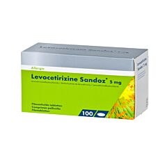 Levocetirizine Sandoz 5 Mg 100 Tabletten