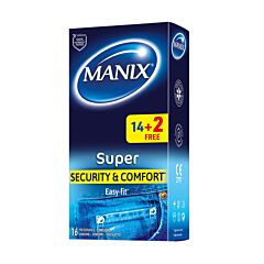 Manix Super Easy-Fit Condooms Promo 14+2 Stuks GRATIS