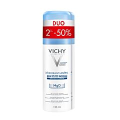 Vichy Deodorant Spray Mineraal 48u Duo 2e -50% 2x125ml