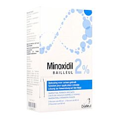 Minoxidil Biorga 2% Haaruitval Mannen / Vrouwen Fles 3x 60ml