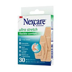 Nexcare Ultra Stretch Flexible Comfort Voorgesneden Pleisters 30 Stuks