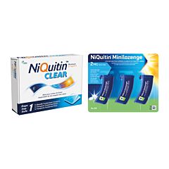 NiQuitin Combitherapie Clear Patch 21mg 14 stuks + Minilozenge 2mg 60 Stuks