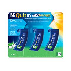 NiQuitin Zuigtabletten Minilozenge 2mg Nicotine - 60 stuks