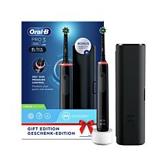 Oral-B Pro 3 3500 Elektrische Tandenborstel Zwart 1 Stuk + GRATIS Reisetui