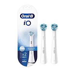 Oral-B iO Ultimate Clean Opzetborstels - Wit - 2 Stuks