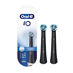 Oral-B iO Ultimate Clean Opzetborstels - Zwart - 2 Stuks