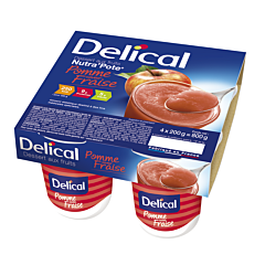 Delical NutraPote Appel/ Aardbei 4x125g
