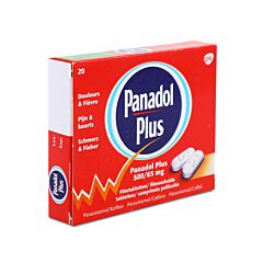Panadol Plus Pijn & Koorts 500mg/65mg 20 Filmomhulde Tabletten
