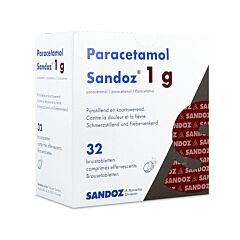 Paracetamol Sandoz 1g 32 Bruistabletten