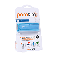 Parakito Anti-Muggen Armband Volwassenen - Blauw - 2 Navullingen - 1 Stuk