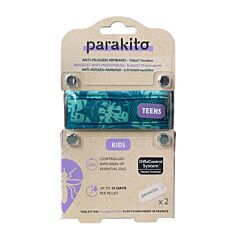 Parakito Kids/ Teens Anti-Muggen Armband Tropical Plants + 2 Navullingen