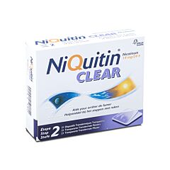 NiQuitin Clear Patch - Stoppen Met Roken - 24u Geen Behoefte - 14mg 21 Stuks